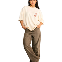 T-shirt panna unisex con stampa tazza di caffè che cammina, Spooky Factory.