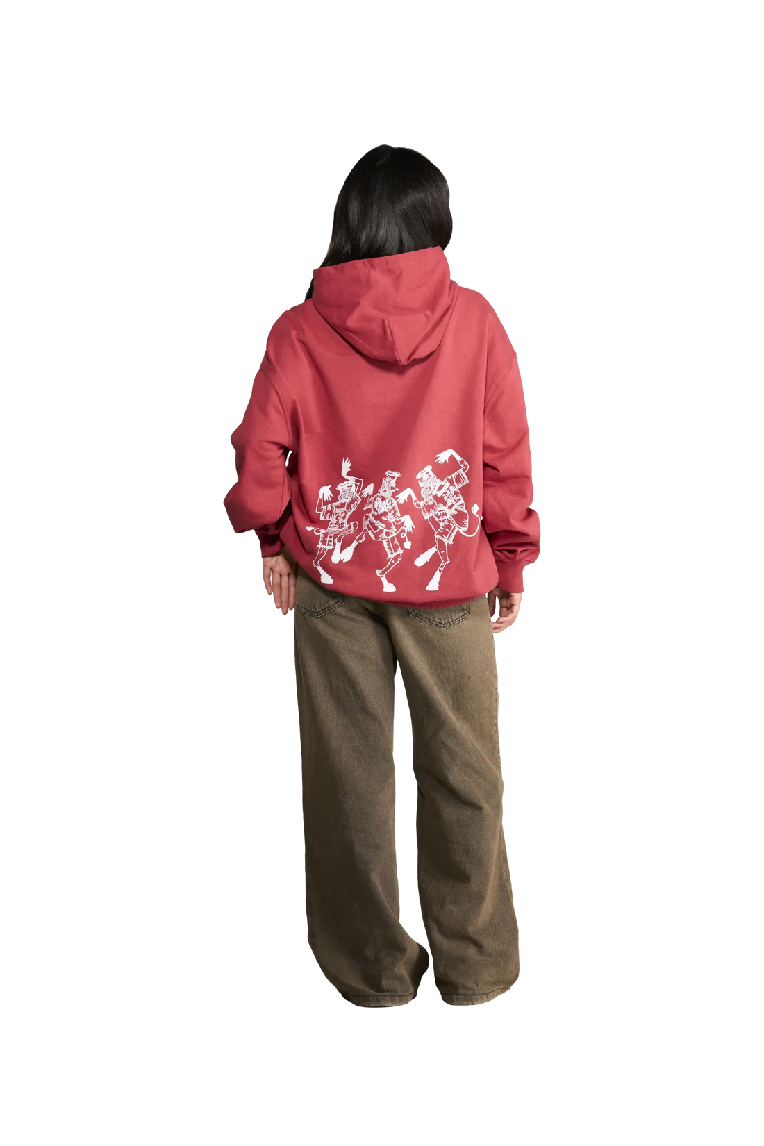 felpa boogie night indossata dalla modella vista dal retro