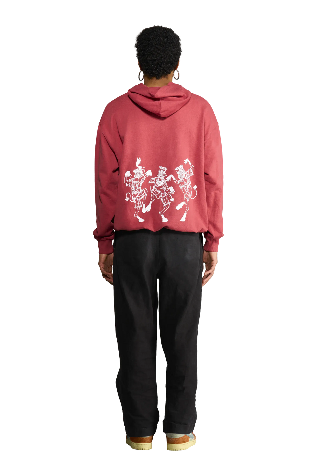 felpa boogie night indossata dal modello visto dal retro