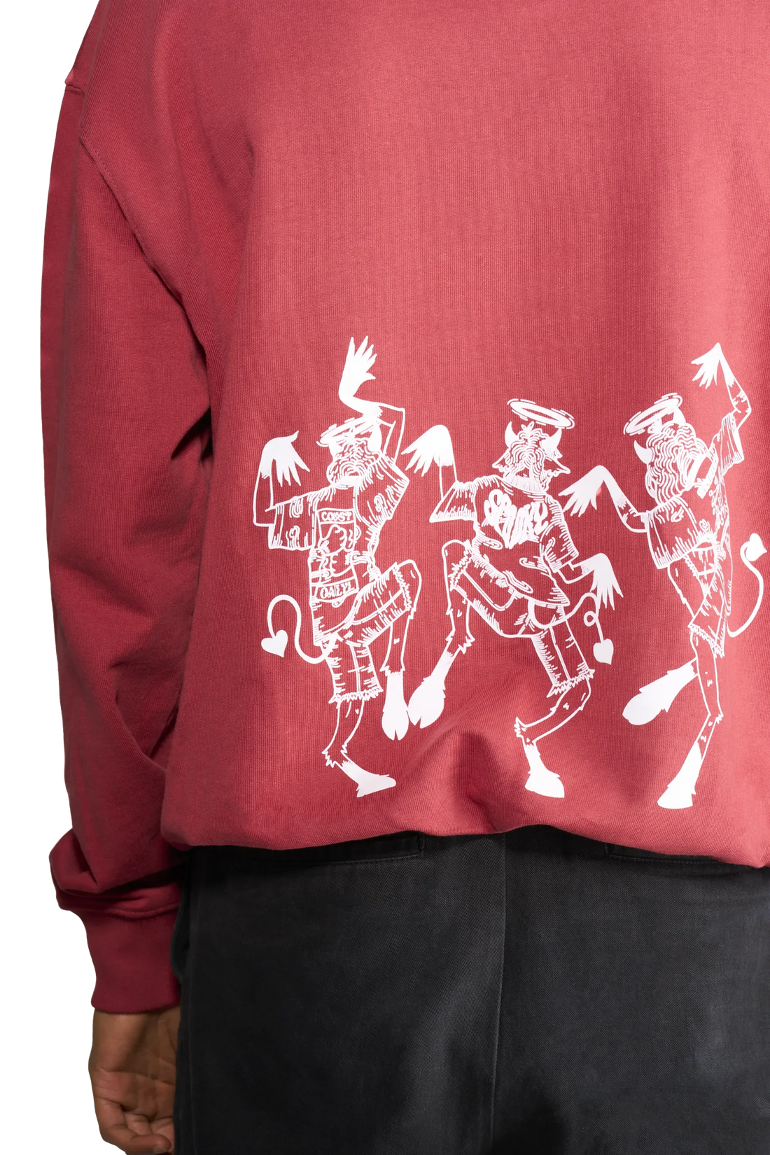 dettaglio sul retro della felpa boogie night 