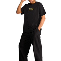 Maglietta unisex nera con fotografia urbana stampata sul petto